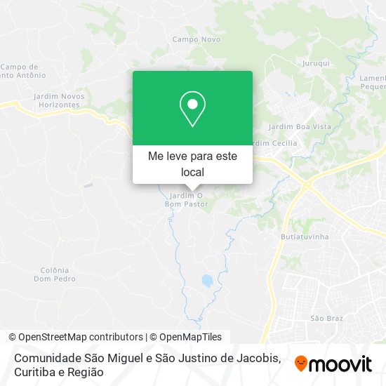 Comunidade São Miguel e São Justino de Jacobis mapa