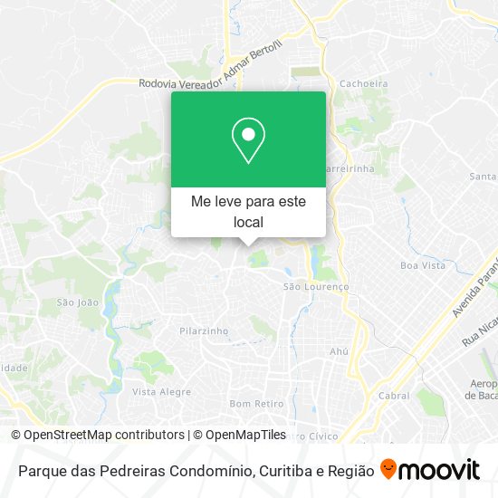 Parque das Pedreiras Condomínio mapa