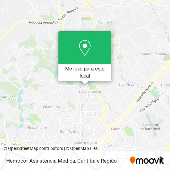 Hemocor Assistencia Medica mapa