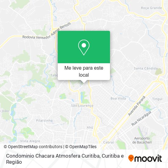 Condominio Chacara Atmosfera Curitiba mapa