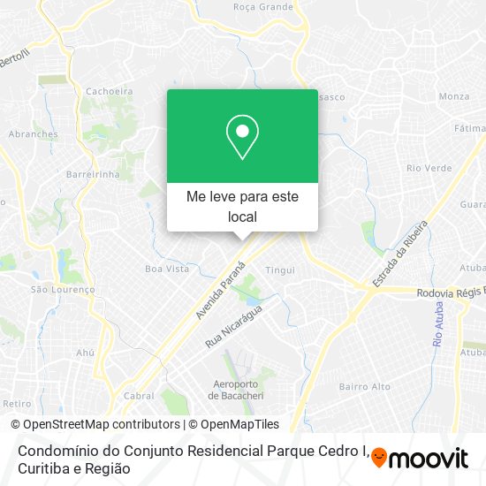 Condomínio do Conjunto Residencial Parque Cedro I mapa