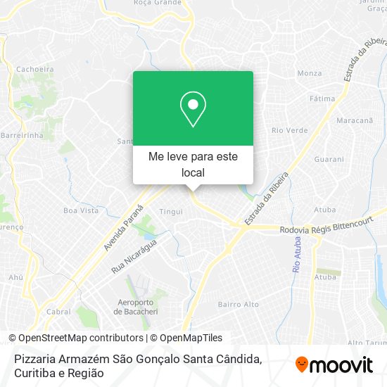 Pizzaria Armazém São Gonçalo Santa Cândida mapa