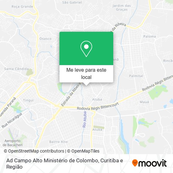 Ad Campo Alto Ministério de Colombo mapa