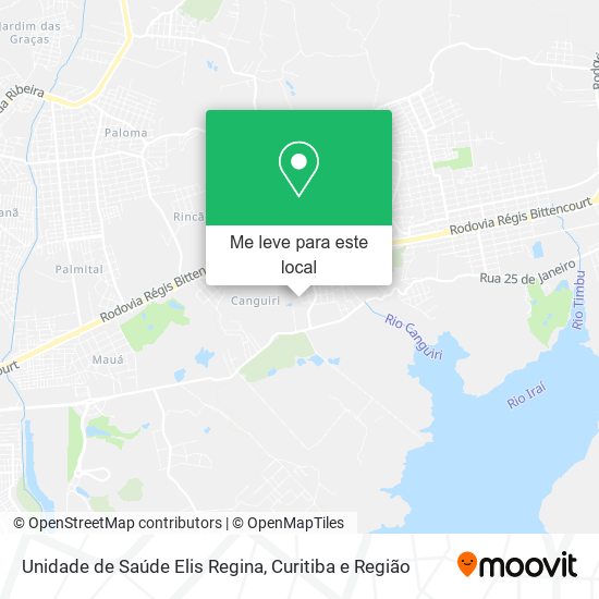 Unidade de Saúde Elis Regina mapa