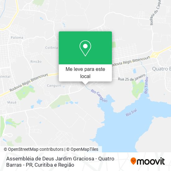 Assembléia de Deus Jardim Graciosa - Quatro Barras - PR mapa