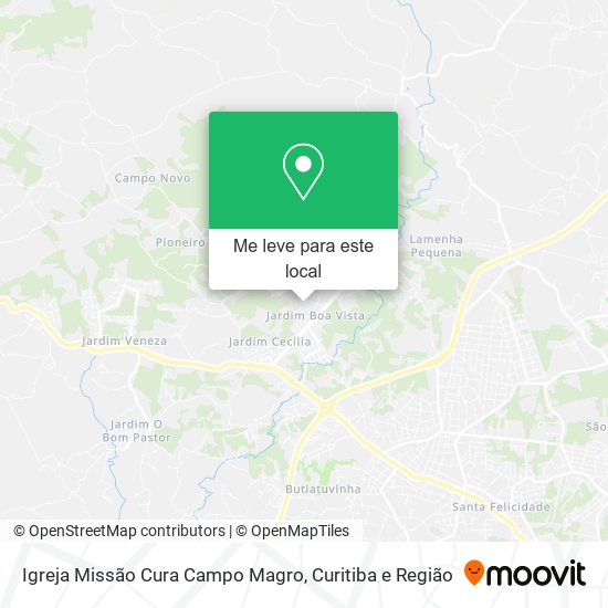 Igreja Missão Cura Campo Magro mapa