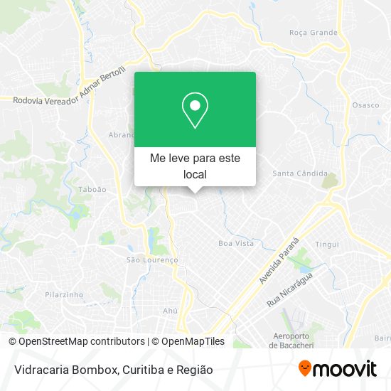 Vidracaria Bombox mapa