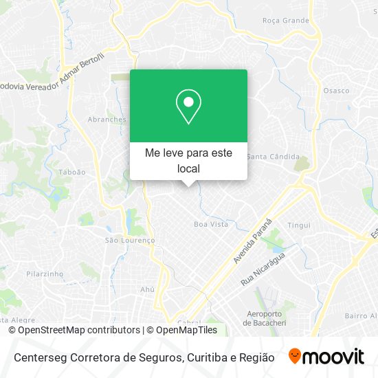 Centerseg Corretora de Seguros mapa