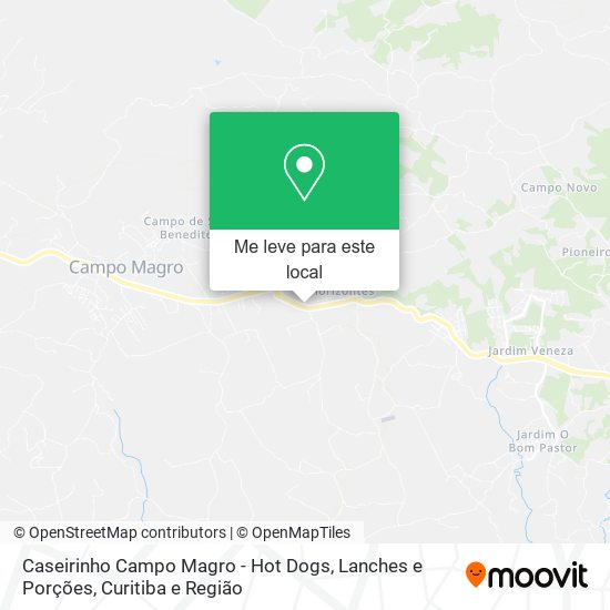 Caseirinho Campo Magro - Hot Dogs, Lanches e Porções mapa