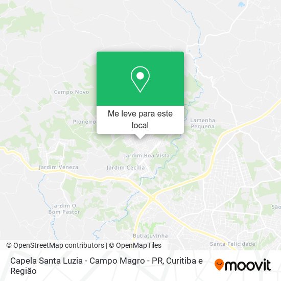 Capela Santa Luzia - Campo Magro - PR mapa