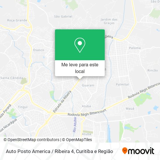 Auto Posto America / Ribeira 4 mapa
