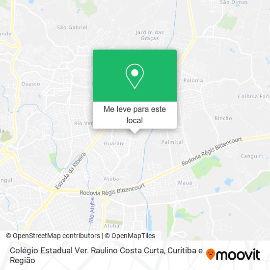 Colégio Estadual Ver. Raulino Costa Curta mapa