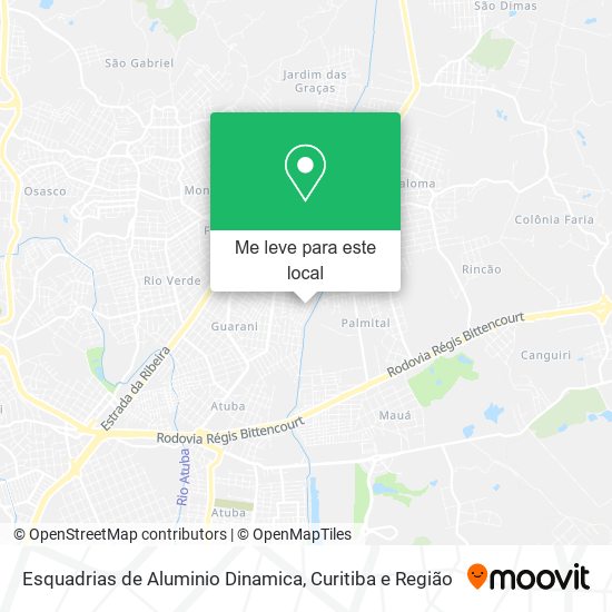 Esquadrias de Aluminio Dinamica mapa