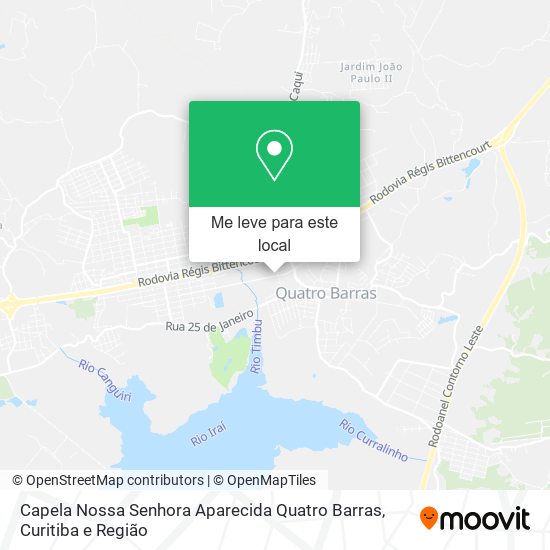 Capela Nossa Senhora Aparecida Quatro Barras mapa