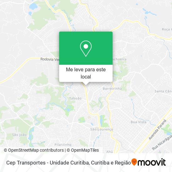 Cep Transportes - Unidade Curitiba mapa