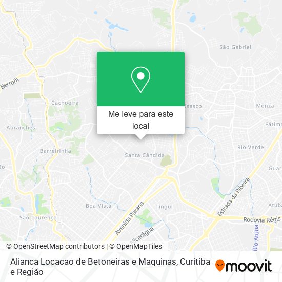 Alianca Locacao de Betoneiras e Maquinas mapa