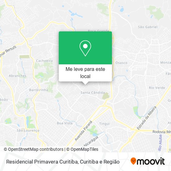 Residencial Primavera Curitiba mapa