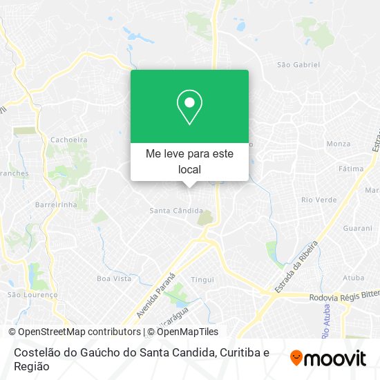 Costelão do Gaúcho do Santa Candida mapa