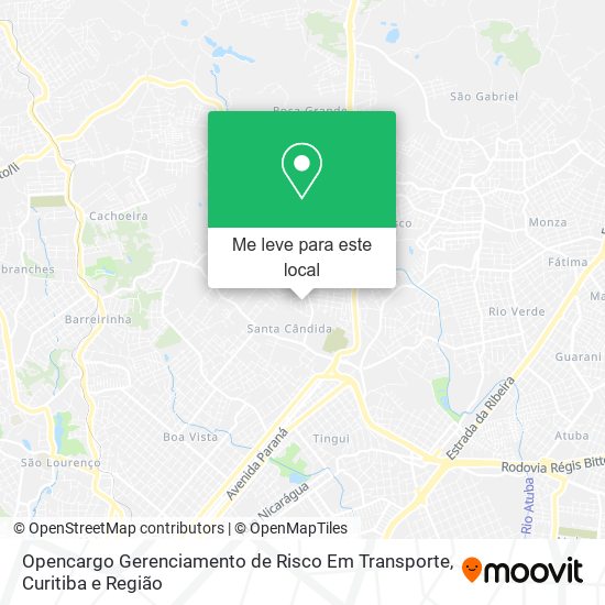 Opencargo Gerenciamento de Risco Em Transporte mapa
