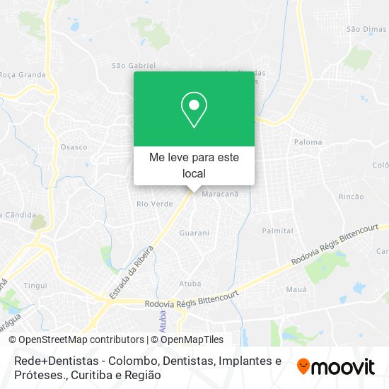 Rede+Dentistas - Colombo, Dentistas, Implantes e Próteses. mapa