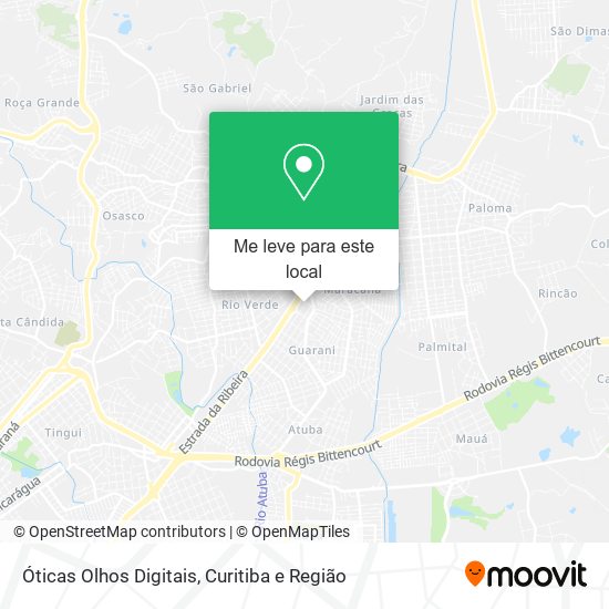 Óticas Olhos Digitais mapa