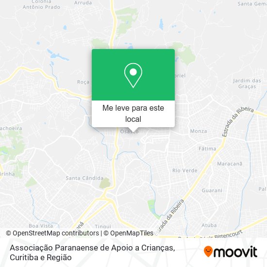 Associação Paranaense de Apoio a Crianças mapa