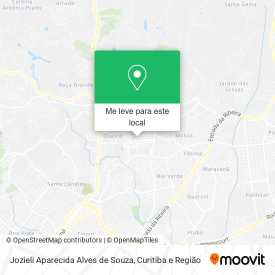 Jozieli Aparecida Alves de Souza mapa