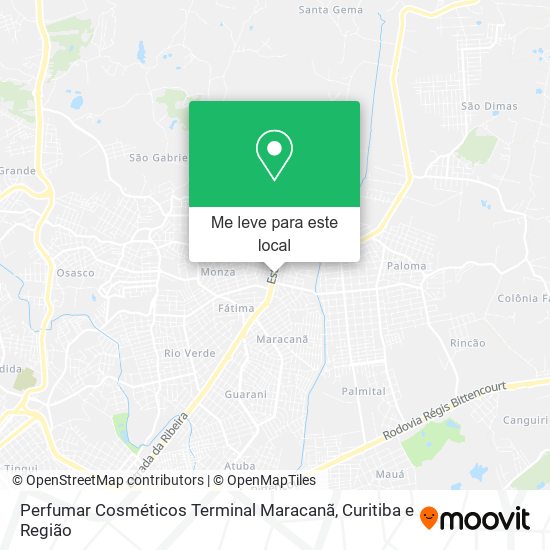 Perfumar Cosméticos Terminal Maracanã mapa