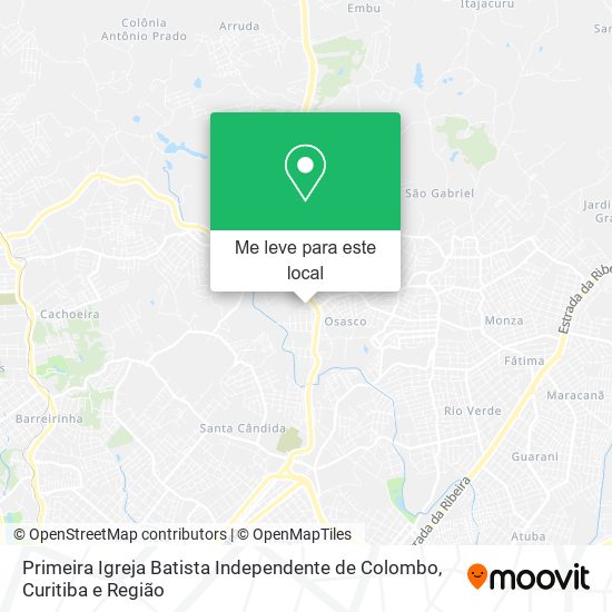Primeira Igreja Batista Independente de Colombo mapa