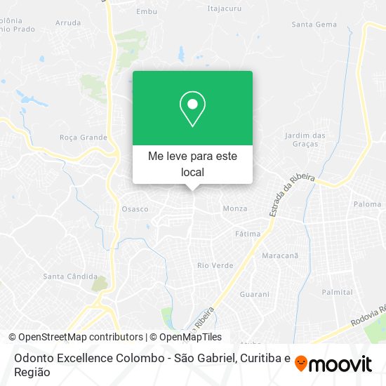 Odonto Excellence Colombo - São Gabriel mapa