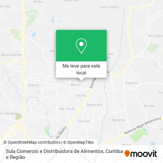 Sula Comercio e Distribuidora de Alimentos mapa