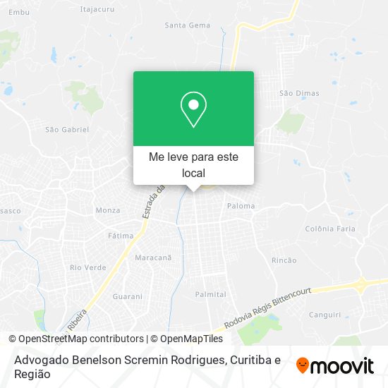 Advogado Benelson Scremin Rodrigues mapa