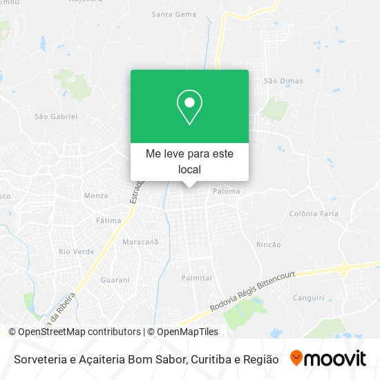 Sorveteria e Açaiteria Bom Sabor mapa