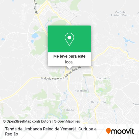 Tenda de Umbanda Reino de Yemanjá mapa