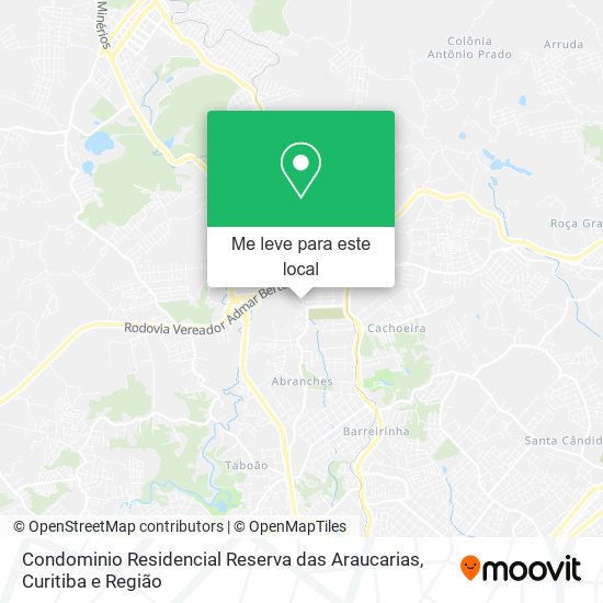 Condominio Residencial Reserva das Araucarias mapa