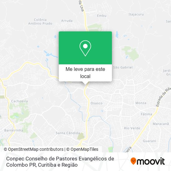 Conpec Conselho de Pastores Evangélicos de Colombo PR mapa