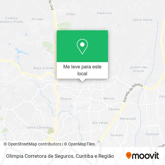 Olimpia Corretora de Seguros mapa