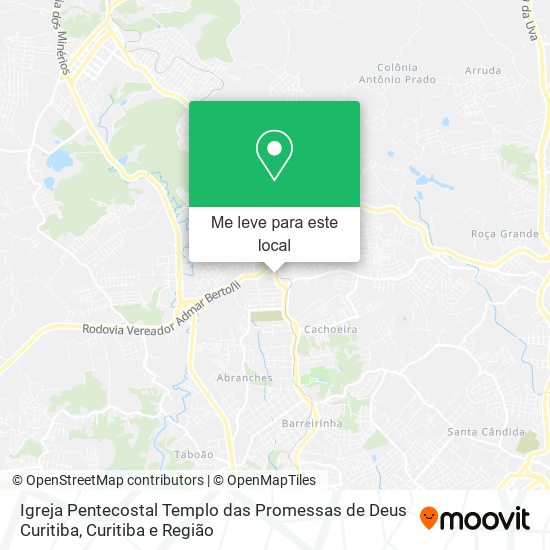 Igreja Pentecostal Templo das Promessas de Deus Curitiba mapa