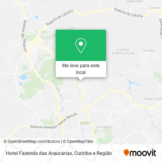 Hotel Fazenda das Araucárias mapa