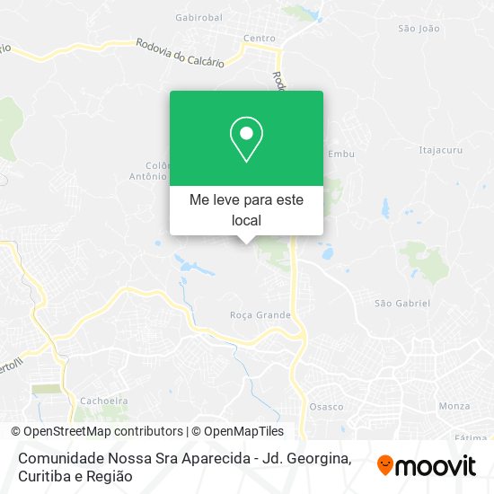 Comunidade Nossa Sra Aparecida - Jd. Georgina mapa
