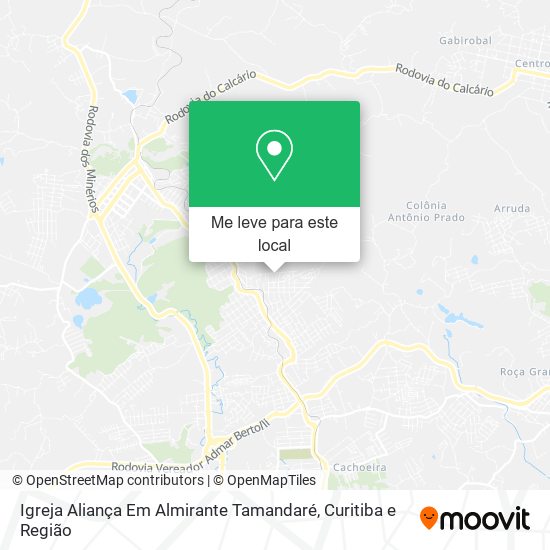 Igreja Aliança Em Almirante Tamandaré mapa