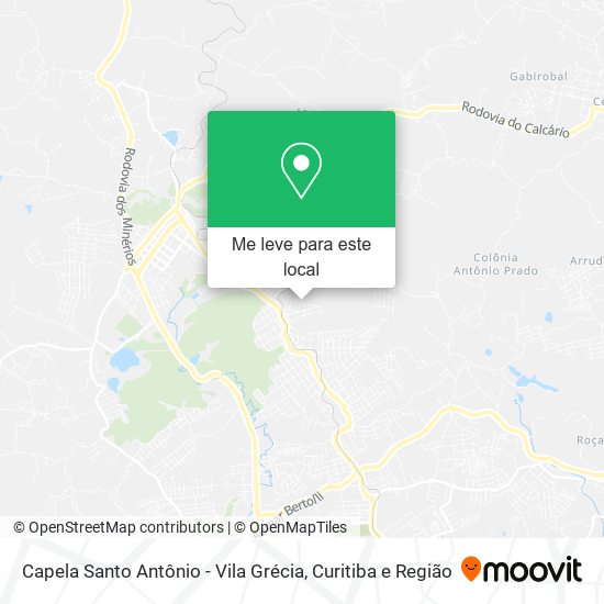 Capela Santo Antônio - Vila Grécia mapa