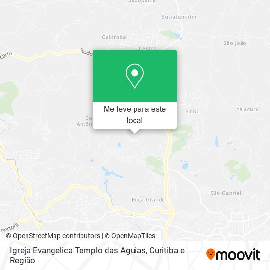 Igreja Evangelica Templo das Aguias mapa
