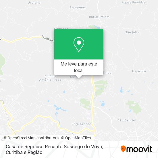 Casa de Repouso Recanto Sossego do Vovô mapa