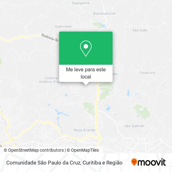 Comunidade São Paulo da Cruz mapa