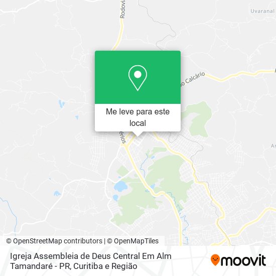 Igreja Assembleia de Deus Central Em Alm Tamandaré - PR mapa