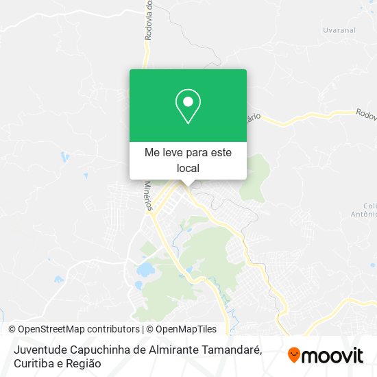 Juventude Capuchinha de Almirante Tamandaré mapa