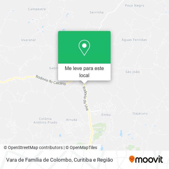 Vara de Família de Colombo mapa
