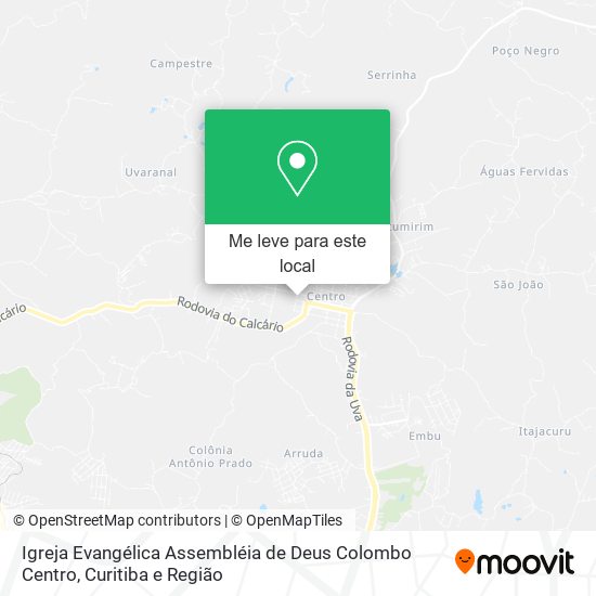 Igreja Evangélica Assembléia de Deus Colombo Centro mapa