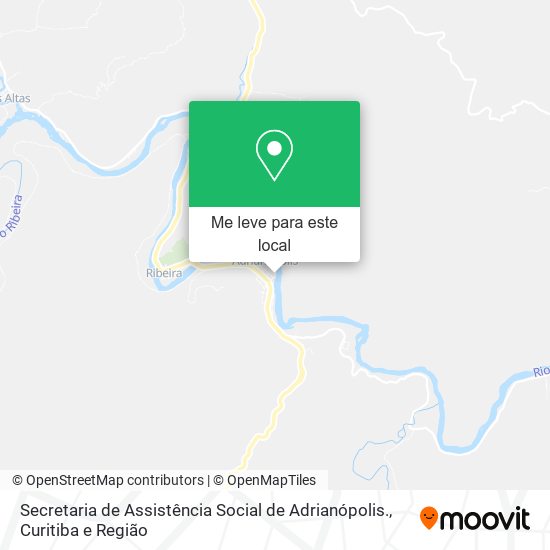 Secretaria de Assistência Social de Adrianópolis. mapa